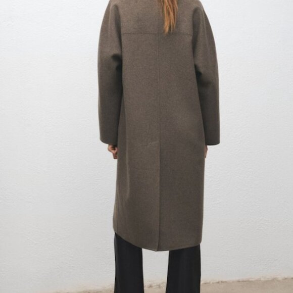MANGO Handmade Oversized Wool Coat XL - Picture 3 of 15